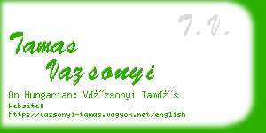 tamas vazsonyi business card